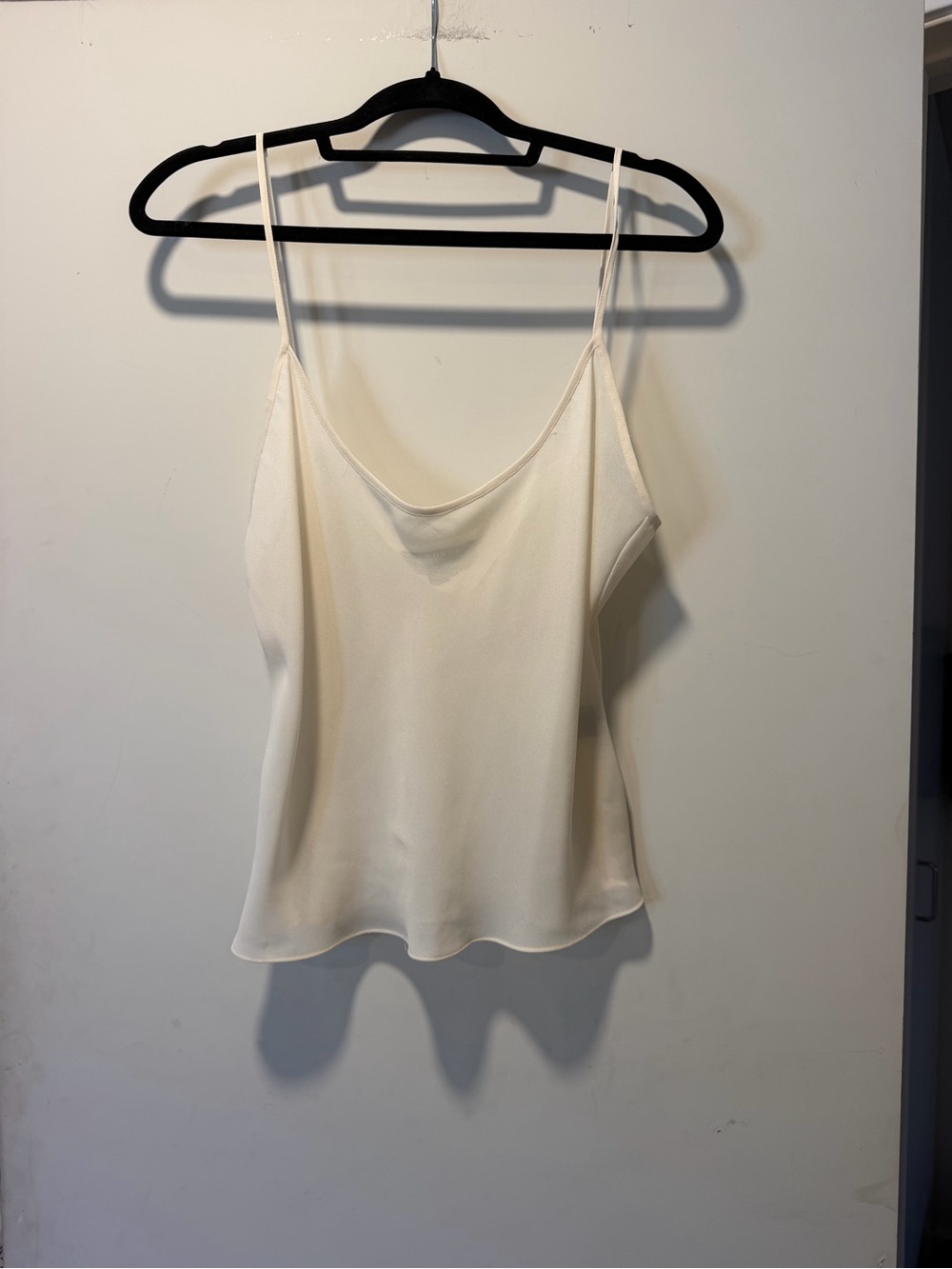 Classic Ralph Lauren Sheer Cream Flowy Camisole